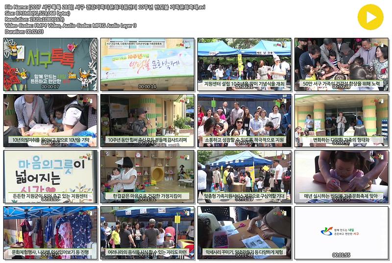 [2017 서구톡톡 28회] 서구 건강가족다문화지원센터 10주년 반딧불 가족문화축제 사진